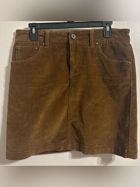 Women’s Brown Corduroy Skirt - Classic Straight Fit The Gap
